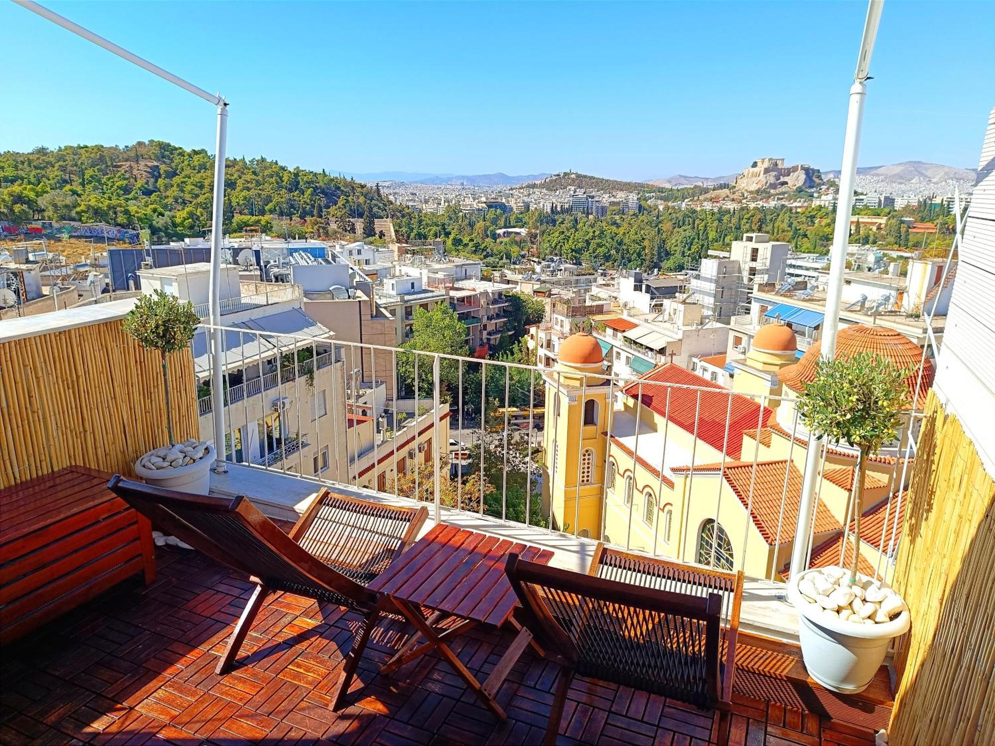 Penthouse With Acropolis View Apartment Athens Ngoại thất bức ảnh